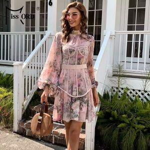 iss ORD Floral Pastel Mini Dress